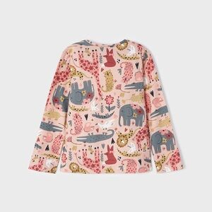 Mayoral Kids Long Sleeve Animal Print Tee - Multicolor